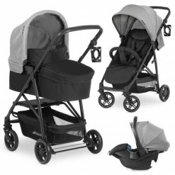 Best Sale 🎉 Hauck 3in1 Kinderwagen-Set Rapid 4R Plus Trioset (bis 25 kg) inkl. Babyschale Comfort Fix - Grey 🤩