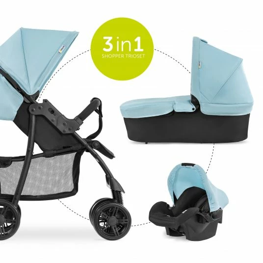 Wholesale ๐ Hauck 3in1 Kinderwagen-Set Shopper Trioset mit Babywanne, Autositz und Sportwagen (bis 25 kg) - Blue ๐ 2 Wholesale ๐ Hauck 3in1 Kinderwagen-Set Shopper Trioset mit Babywanne, Autositz und Sportwagen (bis 25 kg) - Blue ๐ - Image 2