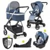 Best Sale 😉 Hauck 4in1 Kinderwagen-Set Apollo inkl. Autositz, Isofix-Base, Babywanne, Sportsitz und XXL Zubehörpaket - Denim 👍