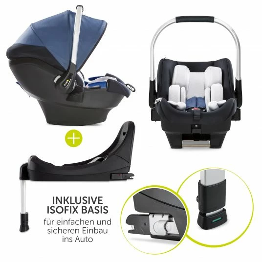 Best Sale 😉 Hauck 4in1 Kinderwagen-Set Apollo inkl. Autositz, Isofix-Base, Babywanne, Sportsitz und XXL Zubehörpaket - Denim 👍 2 Best Sale 😉 Hauck 4in1 Kinderwagen-Set Apollo inkl. Autositz, Isofix-Base, Babywanne, Sportsitz und XXL Zubehörpaket - Denim 👍 - Image 2