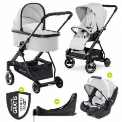 Cheap ❤️ Hauck 4in1 Kinderwagen-Set Apollo inkl. Autositz, Isofix-Base, Babywanne, Sportsitz und XXL Zubehörpaket - Lunar 😀