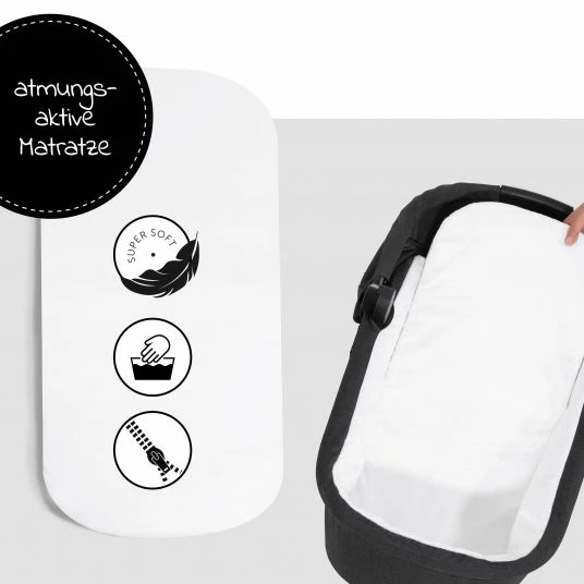 New 😍 Hauck Babywanne für Buggy Colibri - Melange Black 💯 2 New 😍 Hauck Babywanne für Buggy Colibri - Melange Black 💯 - Image 2