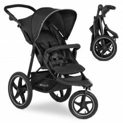 Flash Sale 🛒 Hauck Buggy & Jogger Runner 2 (mit großen Luftreifen) - Black ⭐
