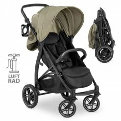 Best deal ❤️ Hauck Buggy Rapid 4D AIR (bis 25 kg) - mit Luftreifen, Liegefunktion und XL Verdeck - Olive - Collection 2022 🛒