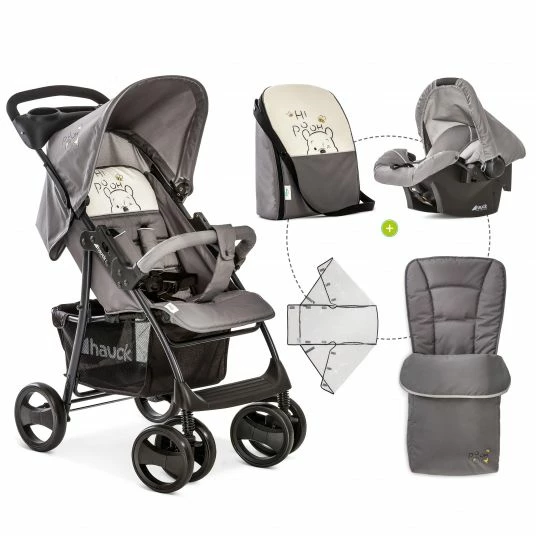Discount ⭐ Hauck Buggy & Sportwagen Shopper SLX inkl. Babyschale, Wickeltasche, Fußsack und Regenschutz - Pooh Cuddles 🔥 1 Discount ⭐ Hauck Buggy & Sportwagen Shopper SLX inkl. Babyschale, Wickeltasche, Fußsack und Regenschutz - Pooh Cuddles 🔥