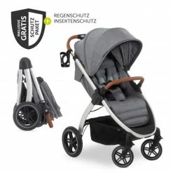Brand new 🔔 Hauck Buggy & Sportwagen UpTown (mit Liegefunktion & Einhand-Faltung) inkl. XXL Zubehörpaket - Melange Grey 💯