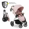 Outlet 💯 Hauck Buggy & Sportwagen UpTown (mit Liegefunktion & Einhand-Faltung) inkl. XXL Zubehörpaket - Melange Rose ⌛
