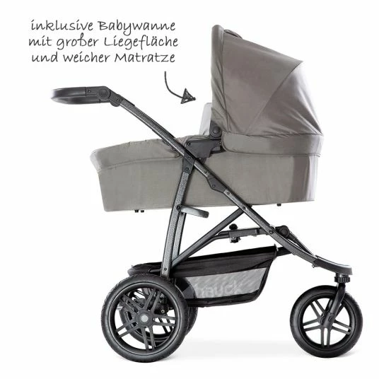 Discount ๐ Hauck Kinderwagen-Set Rapid 3R Trioset mit Babywanne, Autositz und Sportwagen (bis 25 kg) - Charcoal ๐ 3 Discount ๐ Hauck Kinderwagen-Set Rapid 3R Trioset mit Babywanne, Autositz und Sportwagen (bis 25 kg) - Charcoal ๐ - Image 3