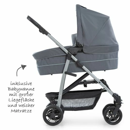 Best Sale 🥰 Hauck Kinderwagen-Set Rapid 4 Plus Trio Set mit Babywanne, Autositz und Sportwagen (bis 25 kg) - Grey Mint 🛒 3 Best Sale 🥰 Hauck Kinderwagen-Set Rapid 4 Plus Trio Set mit Babywanne, Autositz und Sportwagen (bis 25 kg) - Grey Mint 🛒 - Image 3
