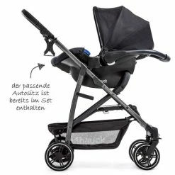 Best deal ⭐ Hauck Pram set Rapid 4S Plus Trioset with baby bath, car seat and pushchair (up to 25 kg) - Caviar Silver 🧨 -Way Sales hauck kinderwagen set rapid 4s plus trioset mit babywanne autositz und sportwagen bis 25 kg caviar silver 149812 d5