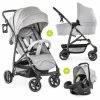 Budget 😉 Hauck Kinderwagen-Set Rapid 4S Plus Trioset mit Babywanne, Autositz und Sportwagen (bis 25 kg) - Lunar Stone 🧨