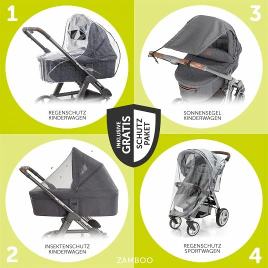 Cheapest 🔥 Hauck Kombi-kinderwagen Apollo inkl. Babywanne, Sportsitz und XXL Zubehörpaket - Lunar 🎉 2 Cheapest 🔥 Hauck Kombi-kinderwagen Apollo inkl. Babywanne, Sportsitz und XXL Zubehörpaket - Lunar 🎉 - Image 2