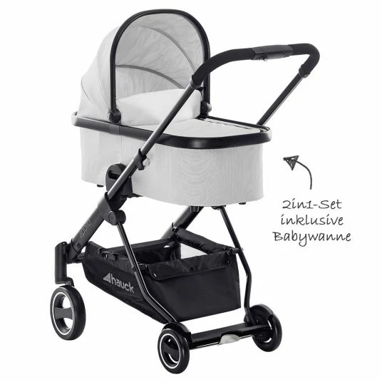 Cheapest 🔥 Hauck Kombi-kinderwagen Apollo inkl. Babywanne, Sportsitz und XXL Zubehörpaket - Lunar 🎉 3 Cheapest 🔥 Hauck Kombi-kinderwagen Apollo inkl. Babywanne, Sportsitz und XXL Zubehörpaket - Lunar 🎉 - Image 3