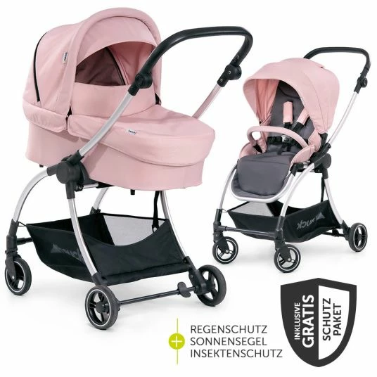 Flash Sale 😍 Hauck Kombi-kinderwagen Eagle 4S Duoset inkl. Sportwagen, Babywanne, Beindecke und XXL Zubehörpaket - Pink Grey 🛒 1 Flash Sale 😍 Hauck Kombi-kinderwagen Eagle 4S Duoset inkl. Sportwagen, Babywanne, Beindecke und XXL Zubehörpaket - Pink Grey 🛒