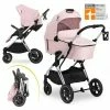 Outlet 🌟 Hauck Kombi-Kinderwagen Vision X Duoset Black (Sportwagen & Babywanne) - Melange Rose 🎁