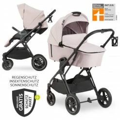 Buy 🤩 Hauck Kombi-Kinderwagen Vision X Duoset Black (Sportwagen und Babywanne) inkl. XXL Zubehörpaket - Melange Beige 🌟