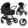 Hot Sale 👍 Hauck Kombi-Kinderwagen Walk N Care Air Set inkl. Babywanne, Sportsitz, Beindecke und Getränkehalter (bis 22kg belastbar) - Black 🥰