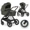Deals 💯 Hauck Kombi-Kinderwagen Walk N Care Air Set inkl. Babywanne, Sportsitz, Beindecke und Getränkehalter (bis 22kg belastbar) - Dark Olive 👍
