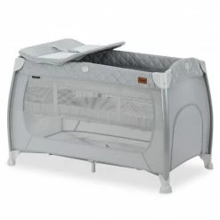 Brand new 😀 Hauck Reisebett Play'n Relax Center mit Wickelauflage, höhenverstellbar und seitlichem Einstieg - Quilted Grey 🔥