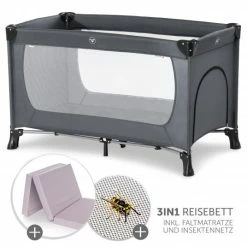 Wholesale 🤩 Hauck Reisebett Set Dream'n Play Plus inkl. Reisebett Matratze & Insektenschutz - Grey 😍