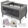 Coupon ✨ Hauck Reisebett Set Sleep'n Play Center (höhenverstellbar) inkl. Wickelauflage, Matratze & Insektenschutz - Nordic Grey 😀