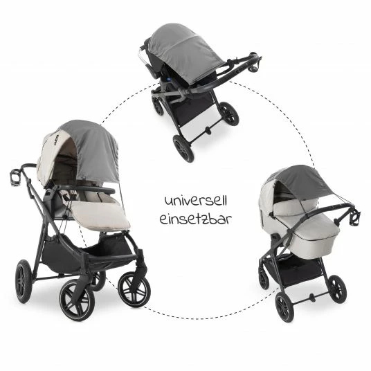 Wholesale 🌟 Hauck Universal Sonnensegel für Kinderwagen - Grey ✨ 2 Wholesale 🌟 Hauck Universal Sonnensegel für Kinderwagen - Grey ✨ - Image 2