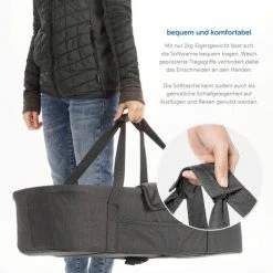 Promo 🔥 Hoco Tragetasche 3 in 1 Exklusiv - Linnen Dark Grey - Collection 2021 😀 -Way Sales hoco 3 in 1 babywanne exklusiv linen dark grey 52003 75407 d5