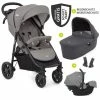 Deals ❤️ Joie 4in1 Kombi-Kinderwagen-Set Literax 4 mit Adapter, Babyschale, Babywanne, Isofix-Basis & XXL Zubehörpaket - Gray Flannel - Collection 2022 ⌛