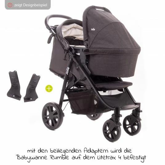 Deals ❤️ Joie 4in1 Kombi-Kinderwagen-Set Literax 4 mit Adapter, Babyschale, Babywanne, Isofix-Basis & XXL Zubehörpaket - Gray Flannel - Collection 2022 ⌛ 5 Deals ❤️ Joie 4in1 Kombi-Kinderwagen-Set Literax 4 mit Adapter, Babyschale, Babywanne, Isofix-Basis & XXL Zubehörpaket - Gray Flannel - Collection 2022 ⌛ - Image 5