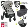 Flash Sale ✔️ Joie 4in1 Kombi-Kinderwagen-Set Mytrax mit Adapter, Babyschale, Babywanne, Isofix-Basis & XXL Zubehörpaket - Gray Flannel - Collection 2022 ✔️