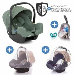 Promo 🌟 Joie Babyschale i-Snug i-Size ab Geburt - 13 kg (40 cm - 75 cm) inkl. Sitzverkleinerer nur 3,25 kg & Zubehörpaket - Laurel - Collection 2022 😍