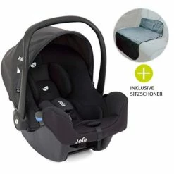 Promo 🎉 Joie Babyschale i-Snug i-Size inkl. Autositz - Schutzunterlage - Coal - Collection 2022 ✔️