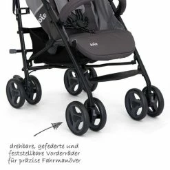 Budget 💯 Joie Buggy Nitro LX - Dark Pewter - Collection 2022 ⭐ -Way Sales joie buggy nitro lx dark pewter s1036badpw000 d3
