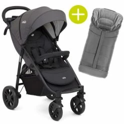 Cheap 🤩 Joie Buggy & Sportwagen Litetrax 4 mit Schieber-Ablagefach & Regenschutz & Fußsack - Coal - Collection 2021 ✔️