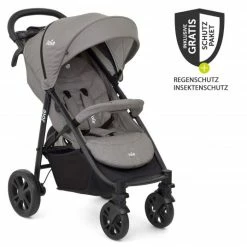 Deals 😍 Joie Buggy & Sportwagen Litetrax 4 mit Schieber-Ablagefach, Regenschutz & Insektenschutz - Gray Flannel - Collection 2022 ✔️