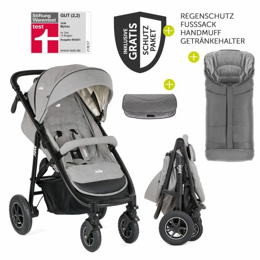 Flash Sale 🎉 Joie Buggy & Sportwagen Mytrax mit Luftreifen, Getränkehalter, Regenschutz, Fußsack & Handmuff - Gray Flannel - Collection 2022 🔥 1 Flash Sale 🎉 Joie Buggy & Sportwagen Mytrax mit Luftreifen, Getränkehalter, Regenschutz, Fußsack & Handmuff - Gray Flannel - Collection 2022 🔥