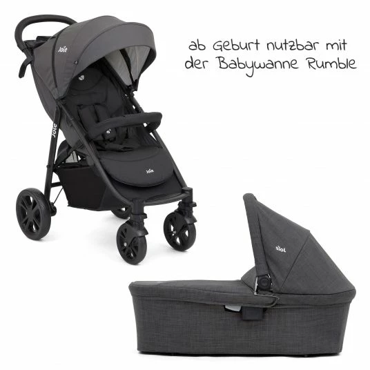 Coupon 🤩 Joie Kombi-Kinderwagen Litetrax 4 mit Schieber-Ablagefach, Babywanne, Adapter & Zubehör Paket - Black - Collection 2022 🧨 3 Coupon 🤩 Joie Kombi-Kinderwagen Litetrax 4 mit Schieber-Ablagefach, Babywanne, Adapter & Zubehör Paket - Black - Collection 2022 🧨 - Image 3
