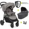 Coupon ⌛ Joie Kombi-Kinderwagen Litetrax 4 mit Schieber-Ablagefach,Babywanne, Adapter & Zubehör Paket - Gray Flannel - Collection 2022 😀