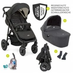 Best Pirce 🔔 Joie Kombi-Kinderwagen Mytrax Flex mit Komfort-Federung, Babywanne, Adapter bis 22 kg belastbar & XXL Zubehörpaket - Pavement - Collection 2022 👍