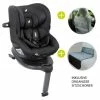 Promo 🥰 Joie Reboarder-Kindersitz i-Spin 360 R i-Size - ab Geburt - 4 Jahre (40-105 cm) + Zubehörpaket - Coal - Collection 2022 ❤️