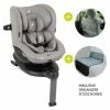 New 🎁 Joie Reboarder-Kindersitz i-Spin 360 R i-Size - ab Geburt - 4 Jahre (40-105 cm) + Zubehörpaket - Gray Flannel - Collection 2022 ✔️