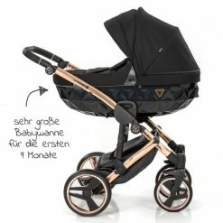 Brand new ✨ Junama 2in 1 Kombi-Kinderwagen-Set Diamond Individual inkl. Babywanne, Sportsitz, Wickeltasch & Regenschutz - Schwarz Rosegold - Collection 2022 ⭐ -Way Sales junama 2in 1 kombi kinderwagen set diamond individual inkl babywanne sportsitz wickeltasche regenschutz schwarz rosegold individual 03 d3