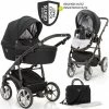 Brand new 🥰 Junama 2in 1 Kombi-Kinderwagen-Set Termo Line Tex inkl. Babywanne, Sportsitz,Wickeltasche & Regenschutz - Schwarz - Collection 2022 ⭐