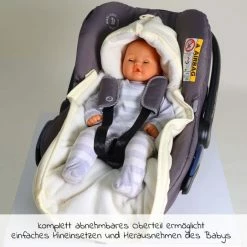 Deals 🌟 Kaiser Fleece-Fußsack Jersey Hood für Babyschalen und Babywannen - Vanille Ice - Collection 2022 🔔 -Way Sales kaiser fleece fusssack jersey hood fur babyschalen und babywannen vanille ice 65320 301 d4