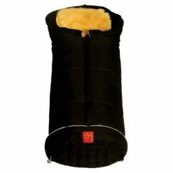 Outlet 😍 Kaiser Fleece footmuff with lambskin inlay Sheepy - Black 😀