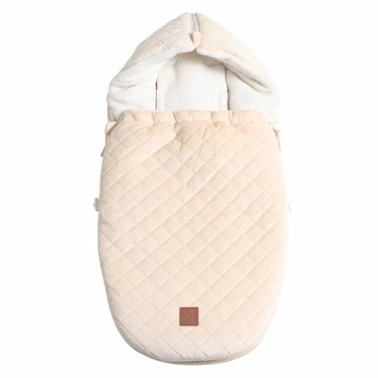 Budget 🤩 Kaiser Fleece-Fußsack Velvet Hoody für Babyschale und Babywanne - Beige 🧨 1 Budget 🤩 Kaiser Fleece-Fußsack Velvet Hoody für Babyschale und Babywanne - Beige 🧨