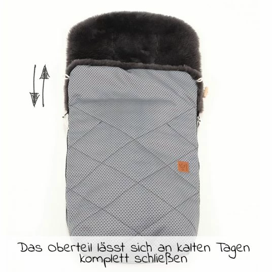 New 😉 Kaiser Lammfell-Fußsack Natura Graphit - Anthracite Waffle 🛒 2 New 😉 Kaiser Lammfell-Fußsack Natura Graphit - Anthracite Waffle 🛒 - Image 2