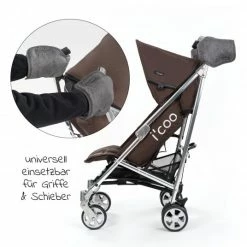 Hot Sale ✔️ LaLoona Deluxe Handschuhe / Handwärmer für Kinderwagen & Buggys mit 2 Griffen - Melange Grau 👍 -Way Sales laloona deluxe handschuhe handwarmer fur kinderwagen buggys mit 2 griffen melange grau 90788 d2