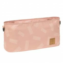 Promo 😉 Lässig Kinderwagentasche Buggy Organizer - Soft Stripes - Rose ❤️