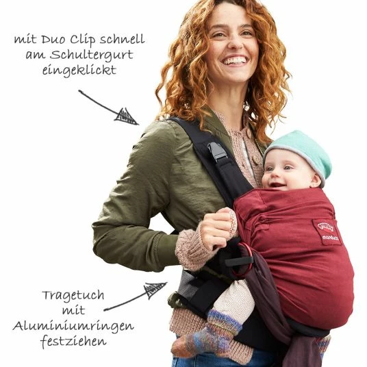 New ⭐ Manduca Tragetuch Duo mit abnehmbarem Hüftgurt - Red 😀 6 New ⭐ Manduca Tragetuch Duo mit abnehmbarem Hüftgurt - Red 😀 - Image 6